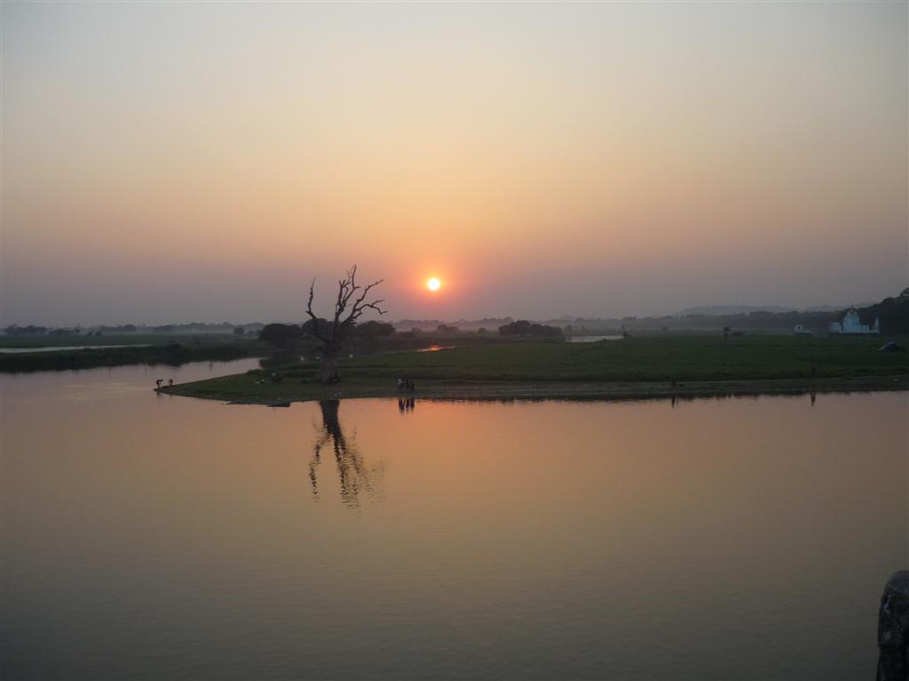 Thaungthaman lake at Amarapura