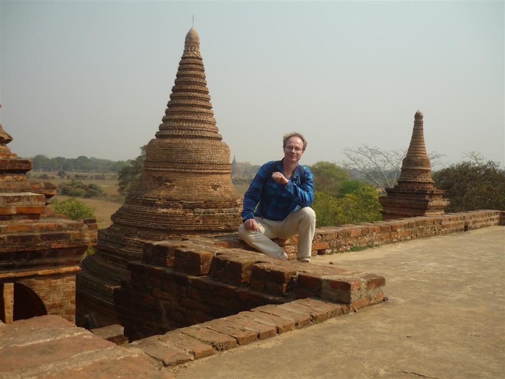 John Koen In bagan on top of pagoda